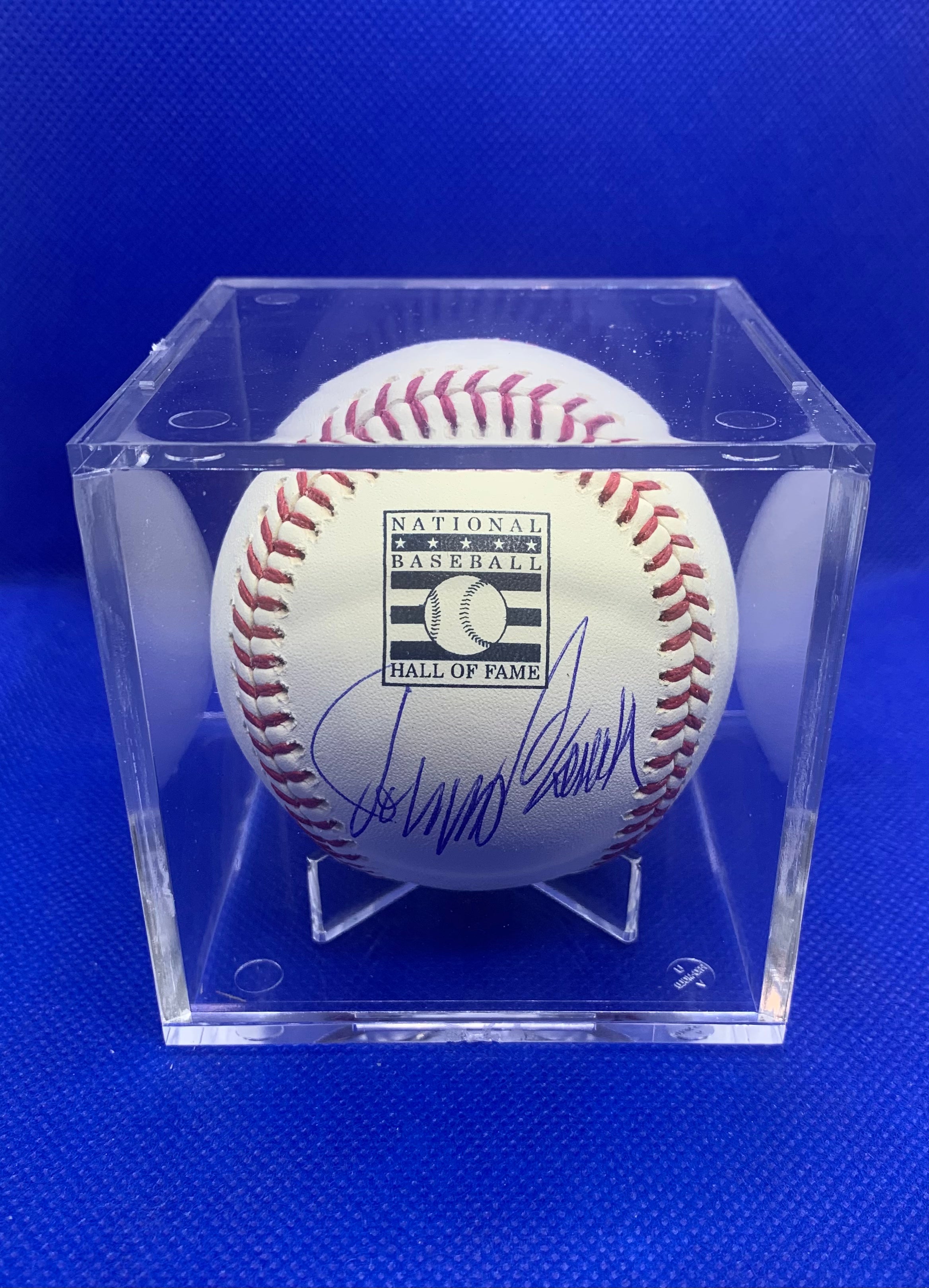 Johnny Bench Hall of Fame Signed Baseball Blue Ink