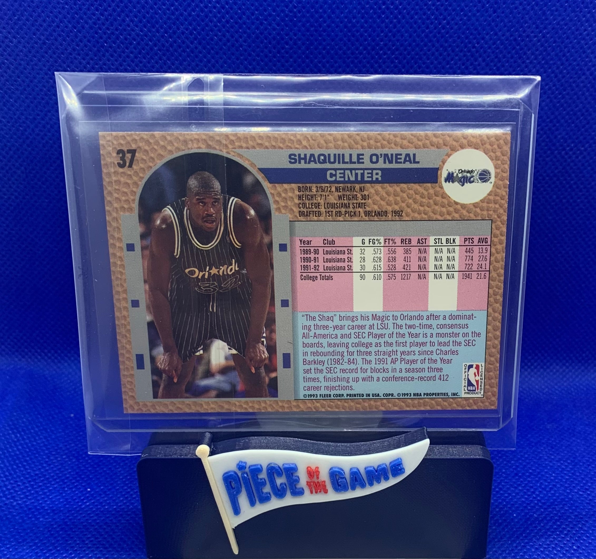 Shaquille O'Neal 1992-93 Fleer rookie