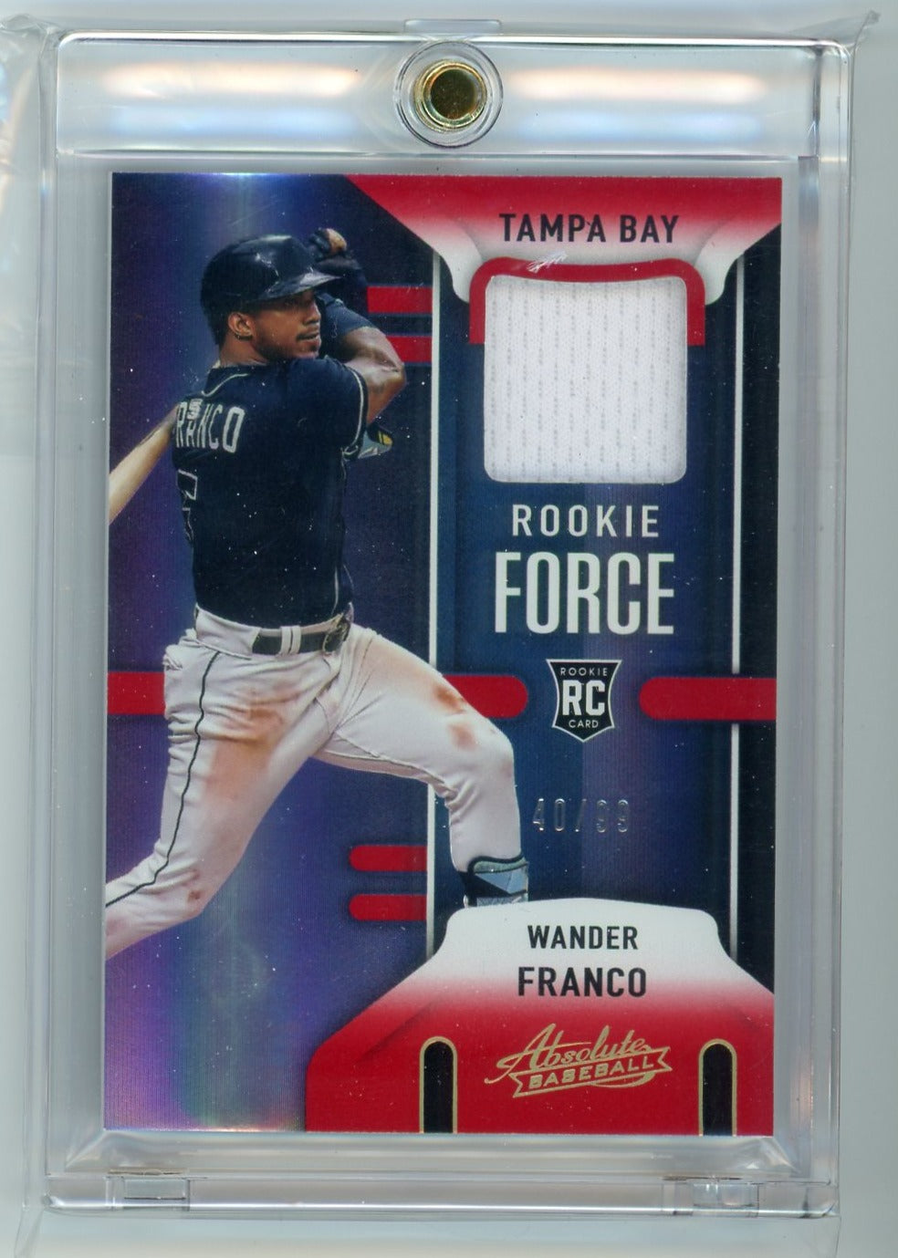 Wander Franco 2022 Panini Absolute Rookie Force jersey relic foil #'d /99 rookie card