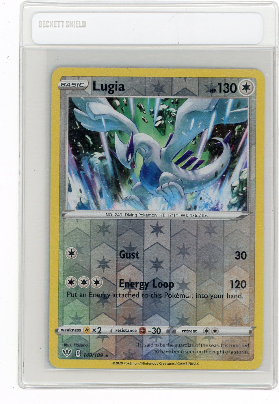 Lugia 140/189 - SWSH03 Darkness Ablaze Reverse Holofoil Lightly Played Lugia 140/189 - SWSH03 Darkness Ablaze Reverse Holofoil Lightly Played