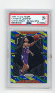 Cameron Johnson 2019 Panini Prizm Choice Blue/Yellow/Green prizm PSA 9 rookie card