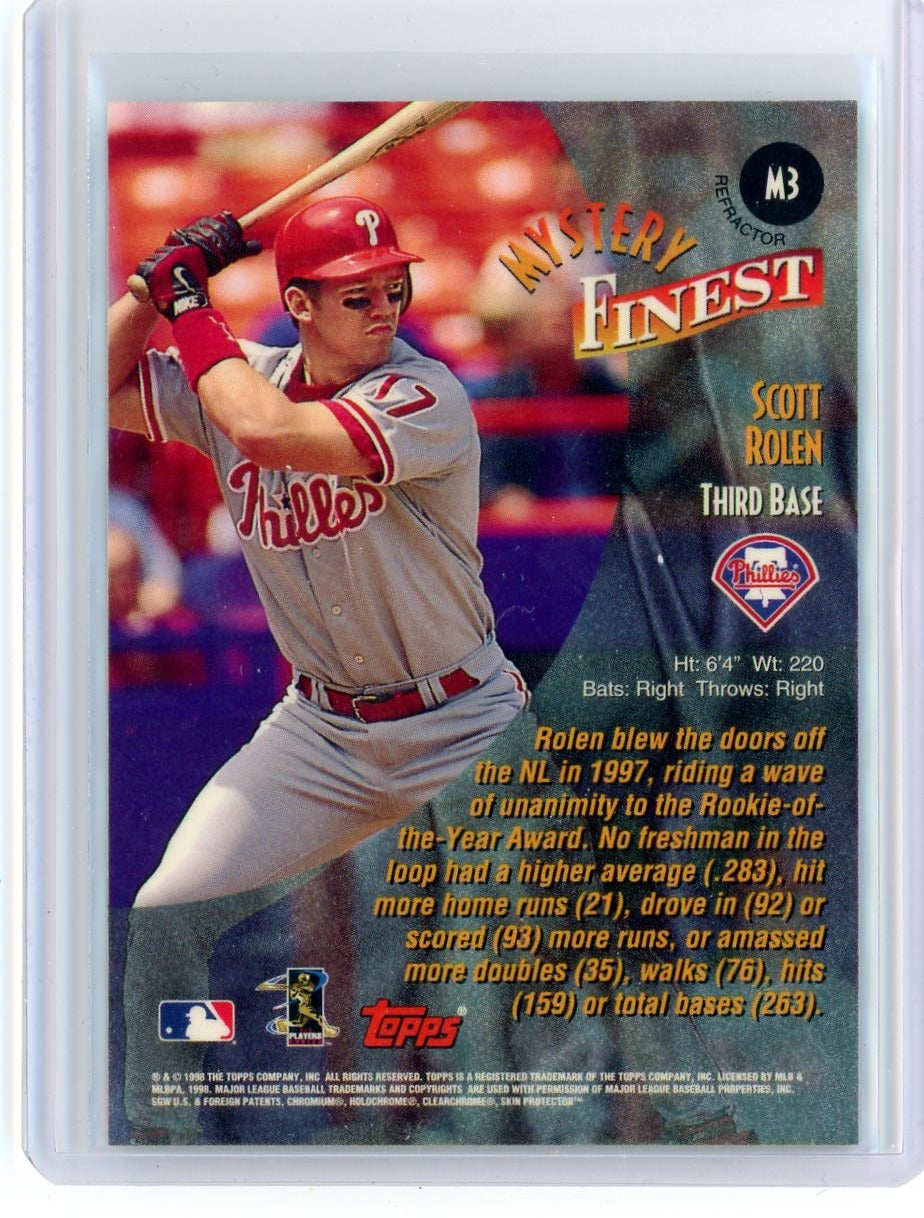 Scott Rolen 1998 Topps Mystery Finest Refractor #M3