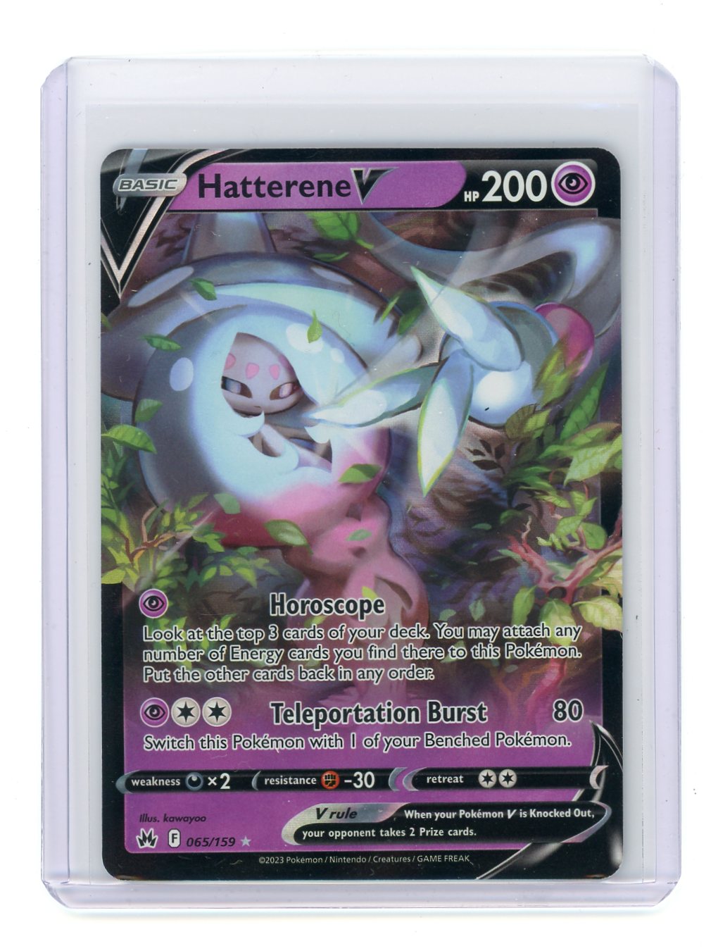 2023 pokemon cards to look for Pokemon TCG Crown Zenith 065/159 Hatterene V Card