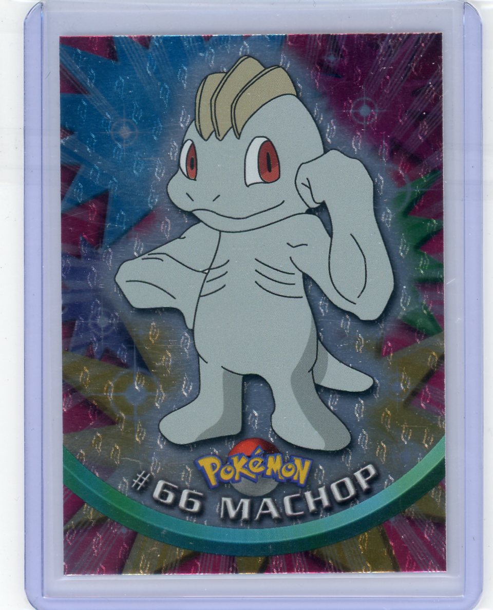Machop 1999 Topps Pokmon etched foil #66 Piece Of The Game Machop 1999 Topps Pokmon etched foil #66 Piece Of The Game