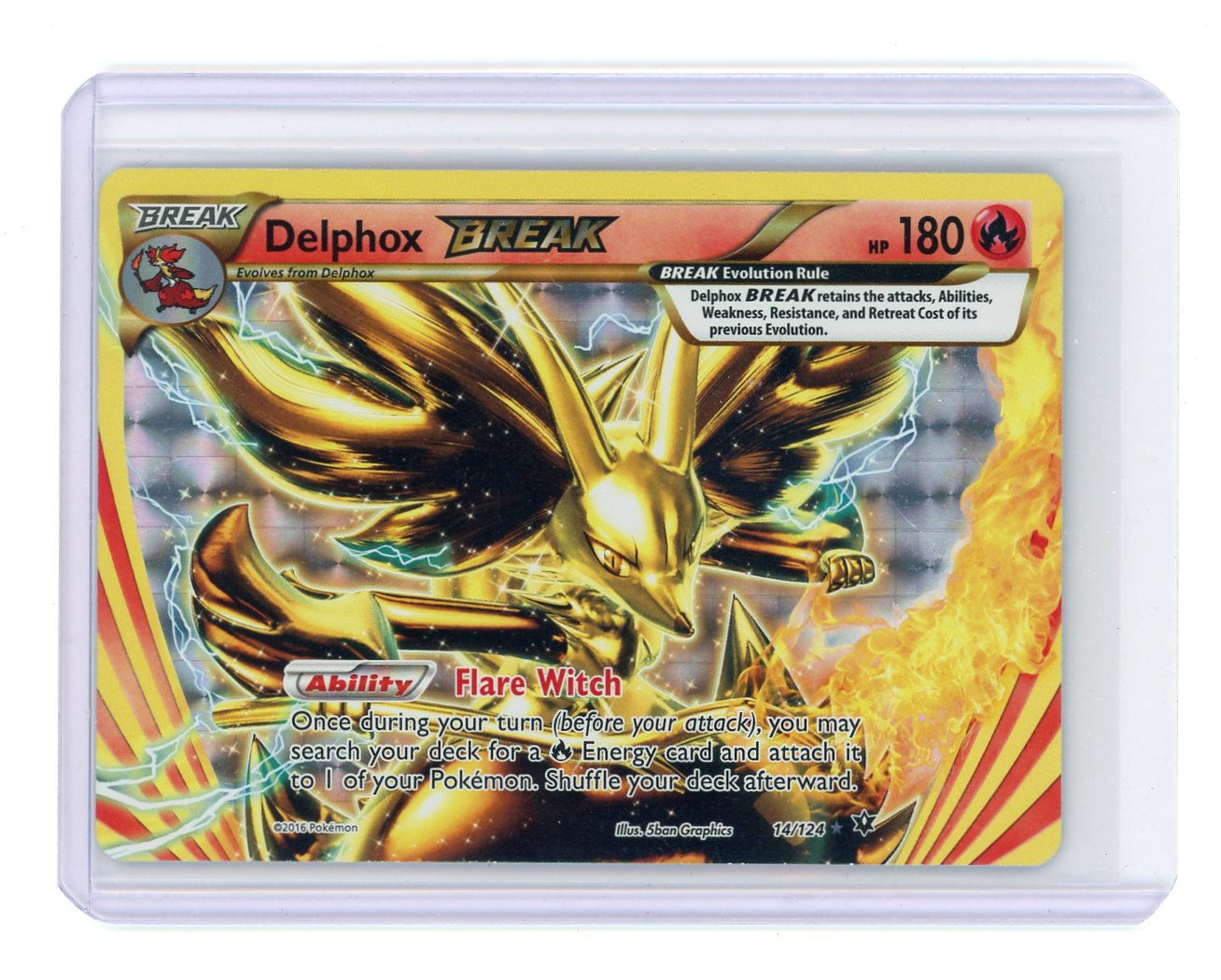 Delphox Break 2016 Pokmon Evolution rare holo 14/124 Piece Of The Game Delphox Break 2016 Pokmon Evolution rare holo 14/124 Piece Of The Game