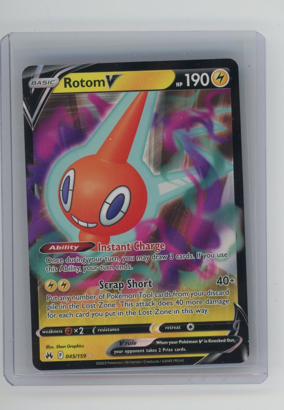 rotom v pokemon card value Rotom V (Alternate Full Art) 177/196 Ultra Rare Lost Origin Pokemon TCG