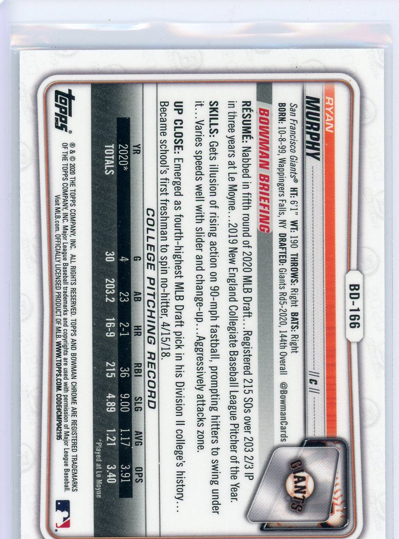 Ryan Murphy 2020 1st Bowman Chrome BD-166