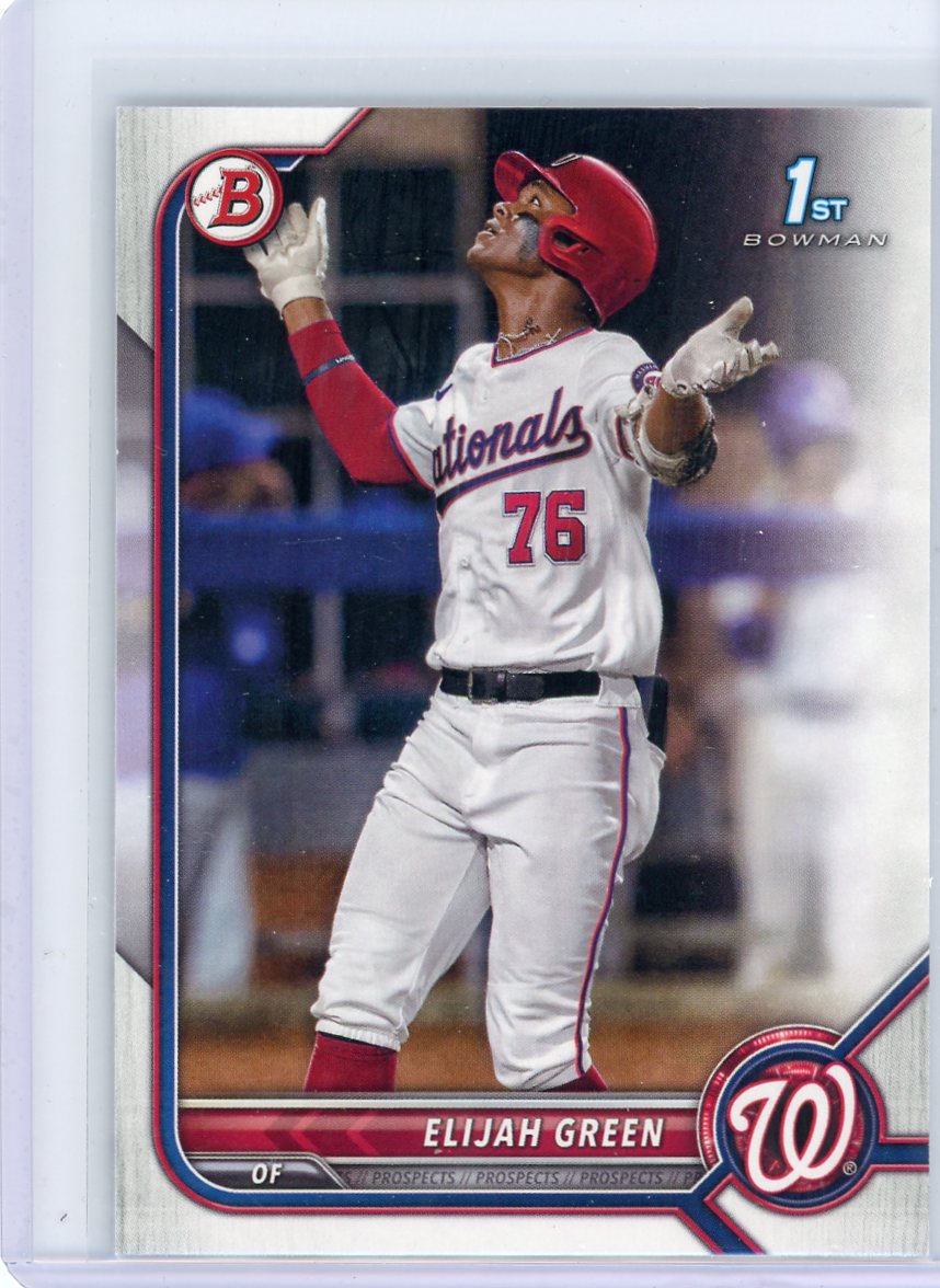 Elijah Green 2022 1st Bowman Draft paper