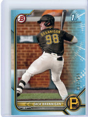 Jack Brannigan 2022 1st Bowman Draft Sky Blue paper #'d 202/499