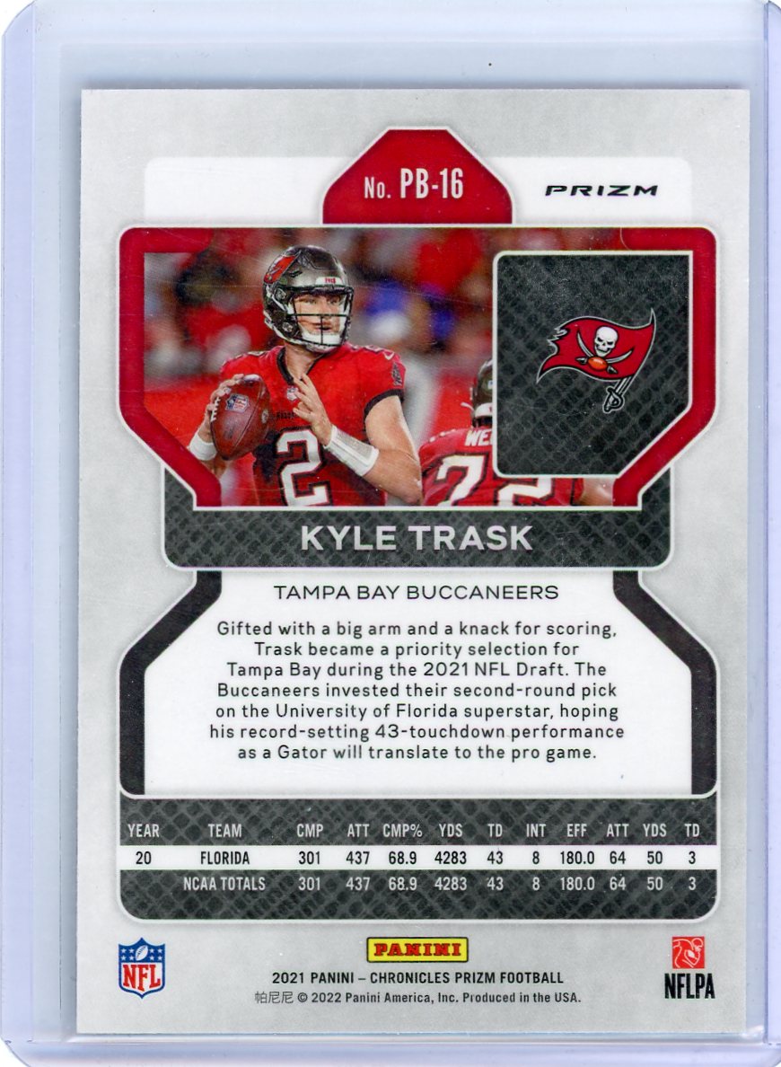 Kyle Trask 2021 Panini Chronicles Prizm silver prizm #PB-16 rookie card