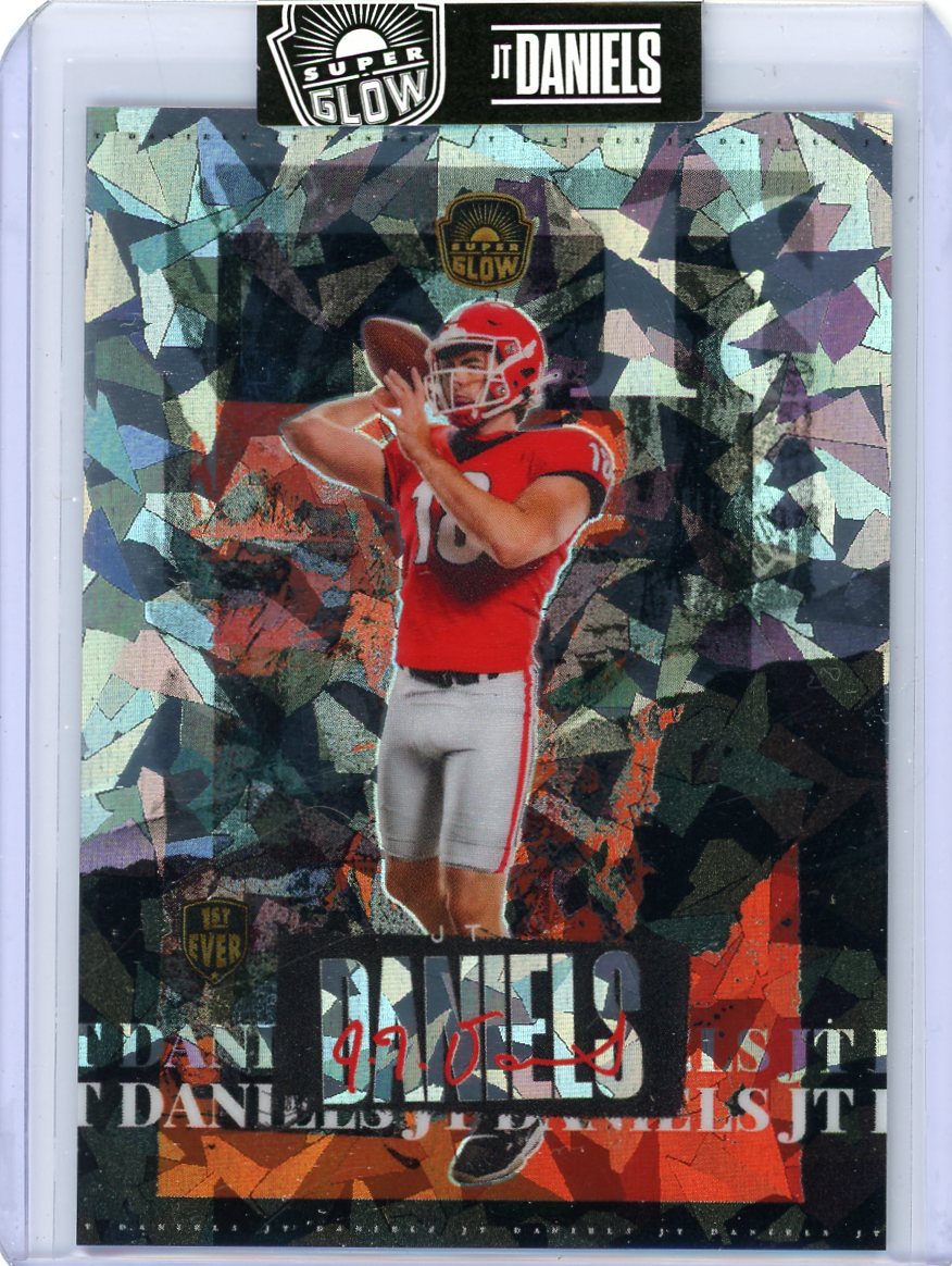 JT Daniels 2021 Super Glow 1st Ever Cracked Silver