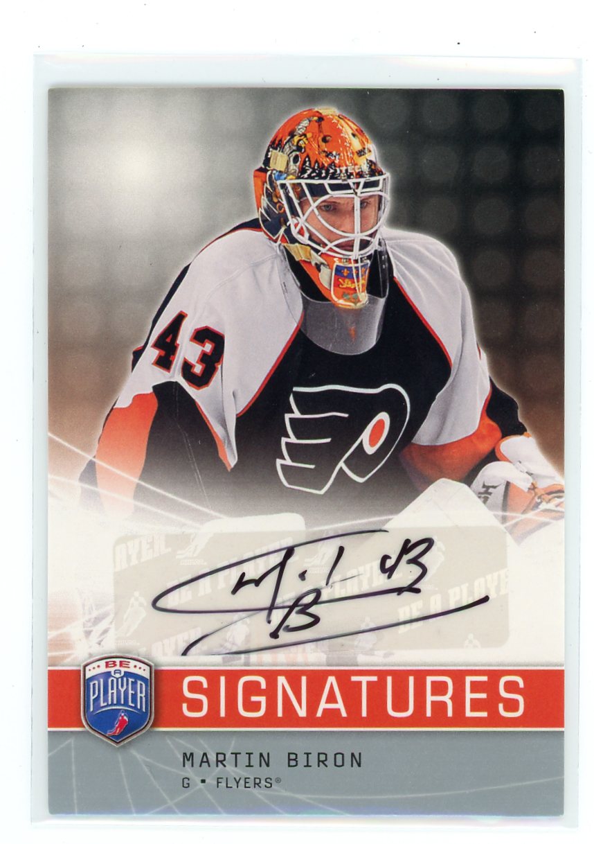 Martin Biron 2008 Upper Deck Be a Player Signatures