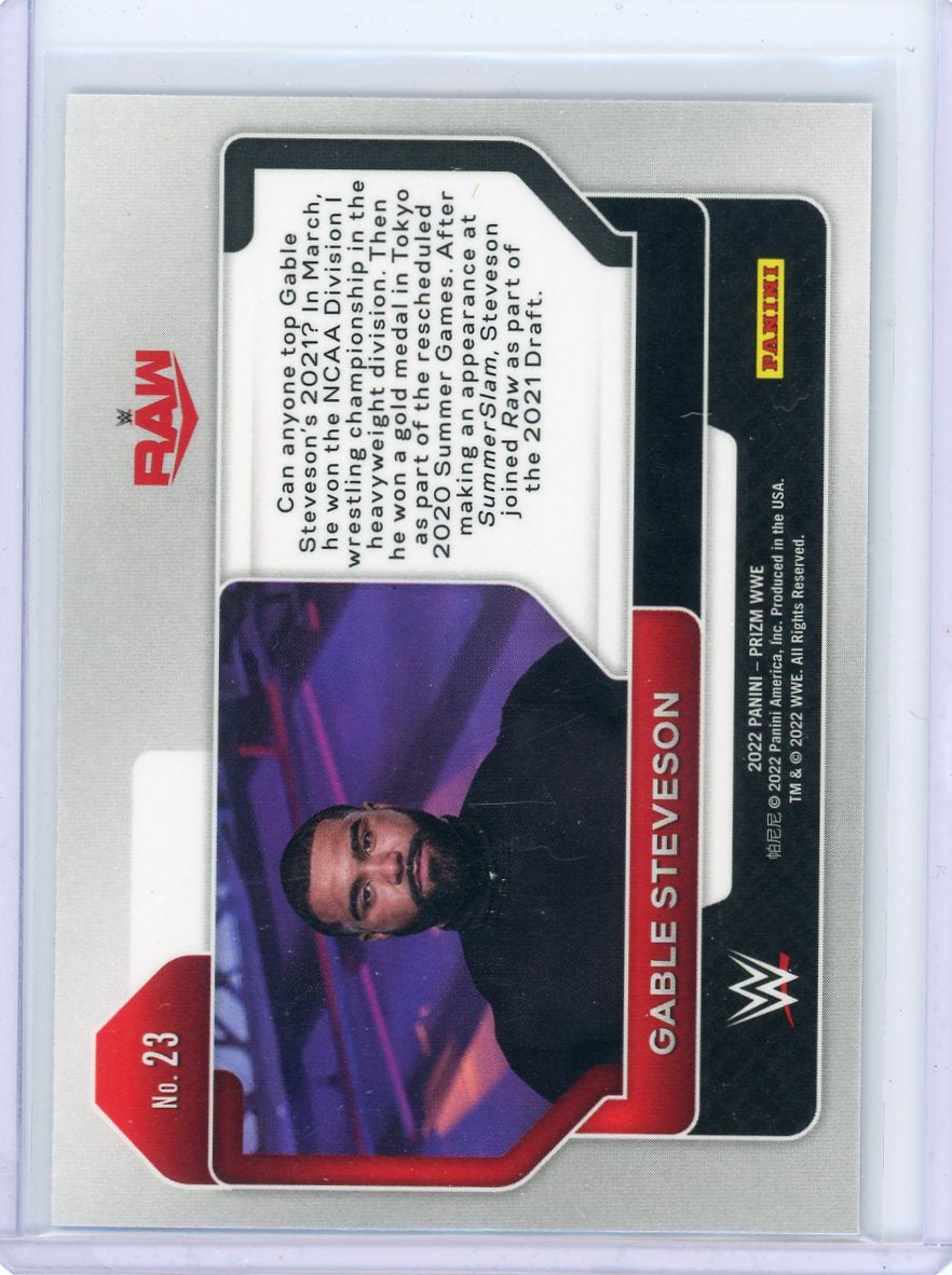 Gable Steveson 2022 Panini Prizm WWE rookie card