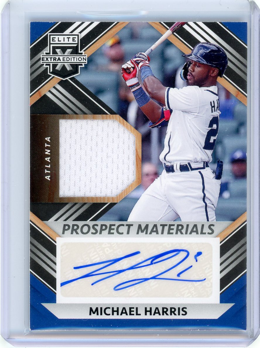 Michael Harris 2022 Panini Elite Extra Prospect Materials autograph