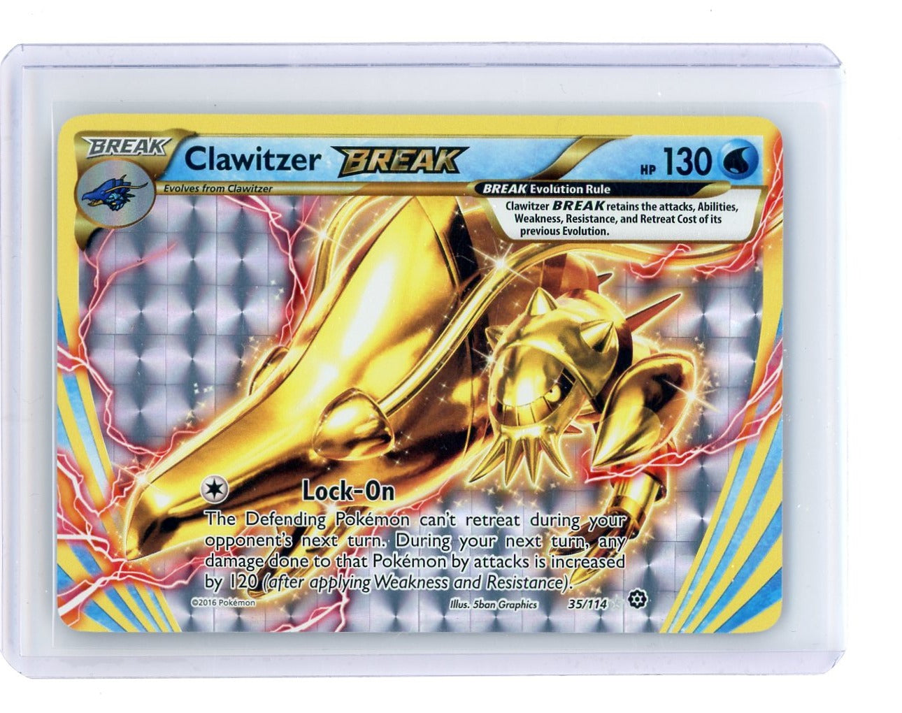 pokemon clawitzer card Clawitzer Break 2016 Pokémon Evolutions rare holo 35/114 – Piece Of The Game