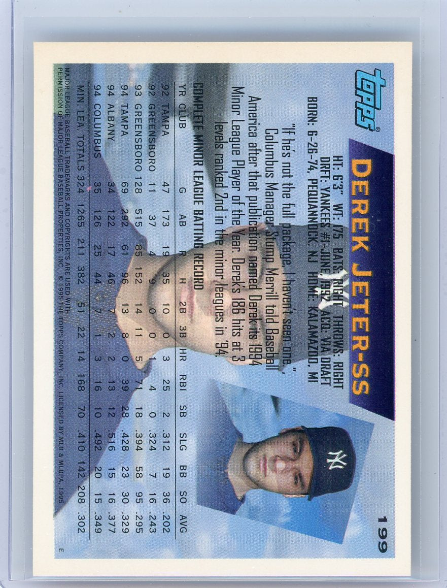 Derek Jeter 1995 Topps Future Stars #199
