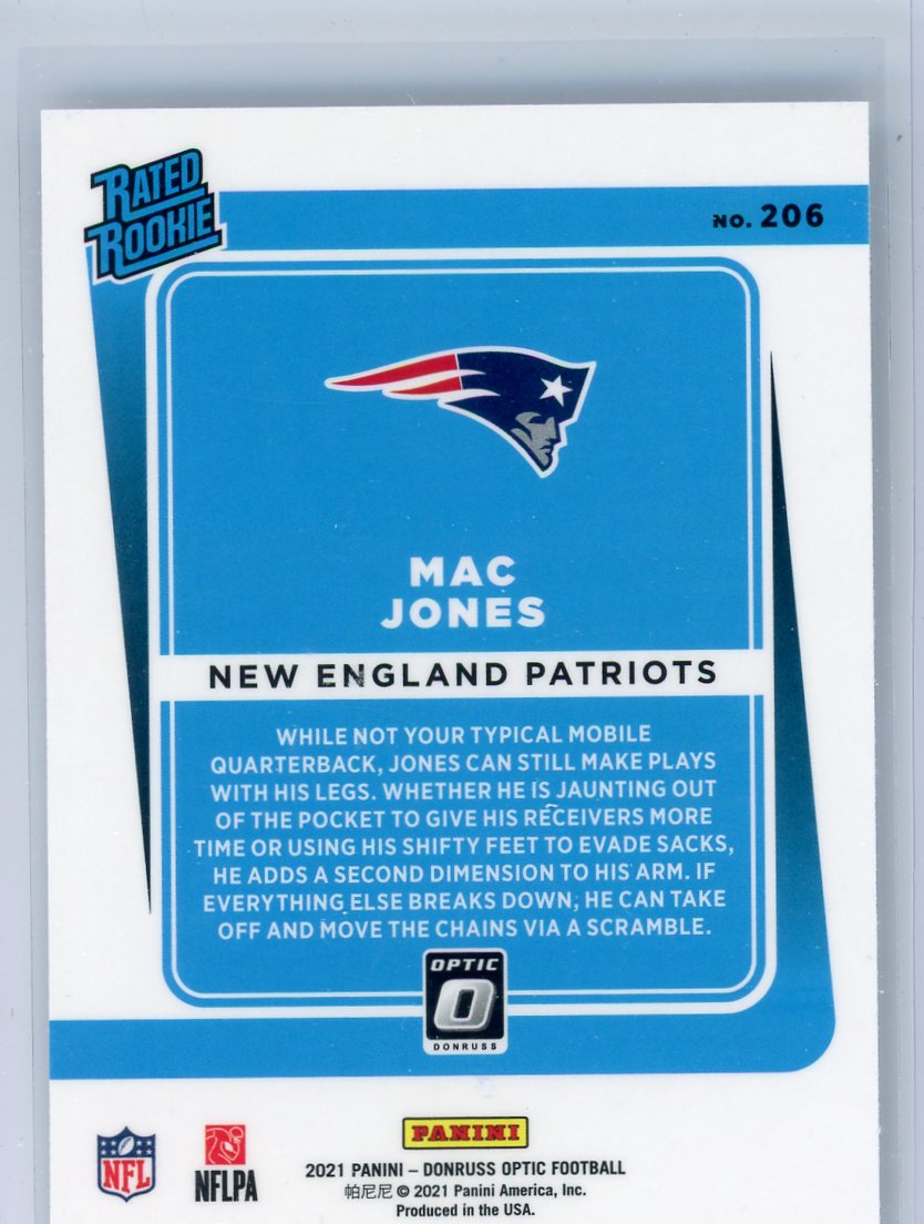 Mac Jones 2021 Panini Donruss Optic Rated Rookie