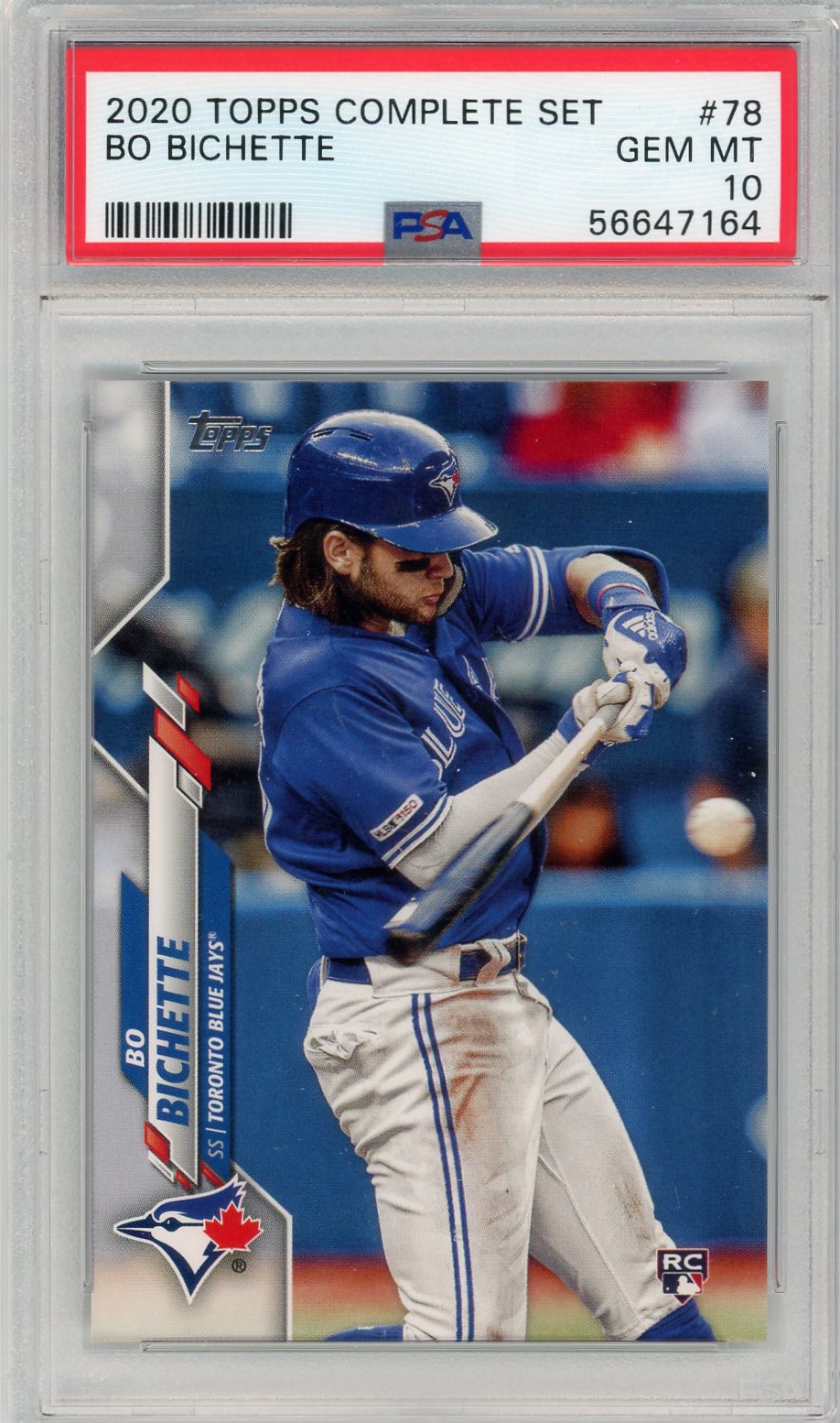 2020 Topps Chrome Bo Bichette Rookie PSA