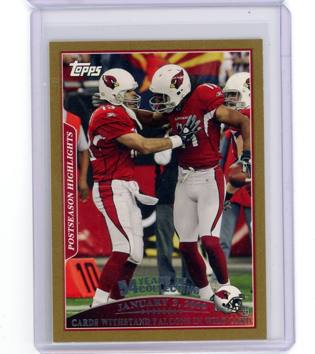 Kurt Warner 2009 Topps Postseason Highlights 54 Years of Collecting gold #'d 0260/2009
