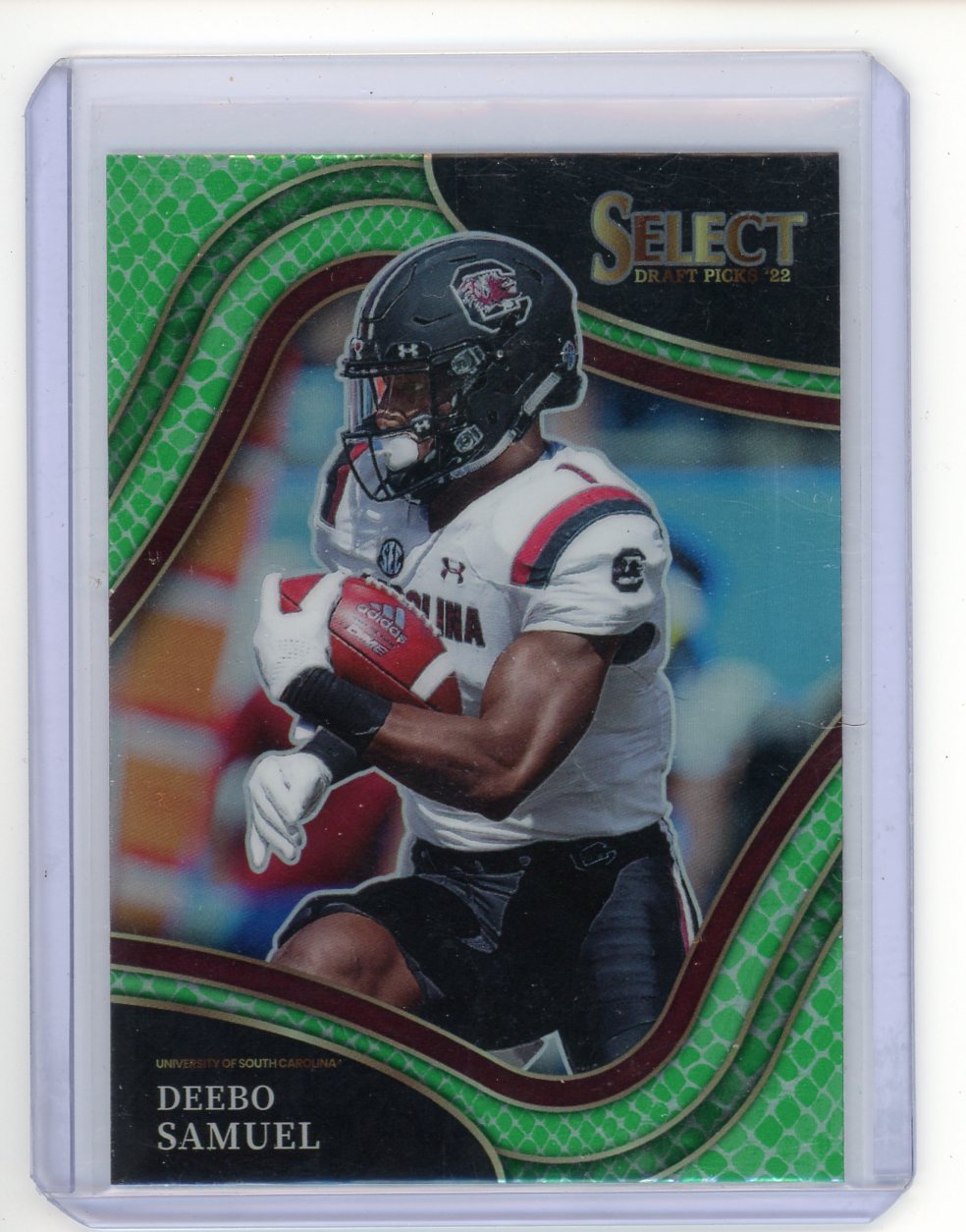 Deebo Samuel 2022 Panini Select Draft Picks Field Level Dragon Scale p –  Piece Of The Game