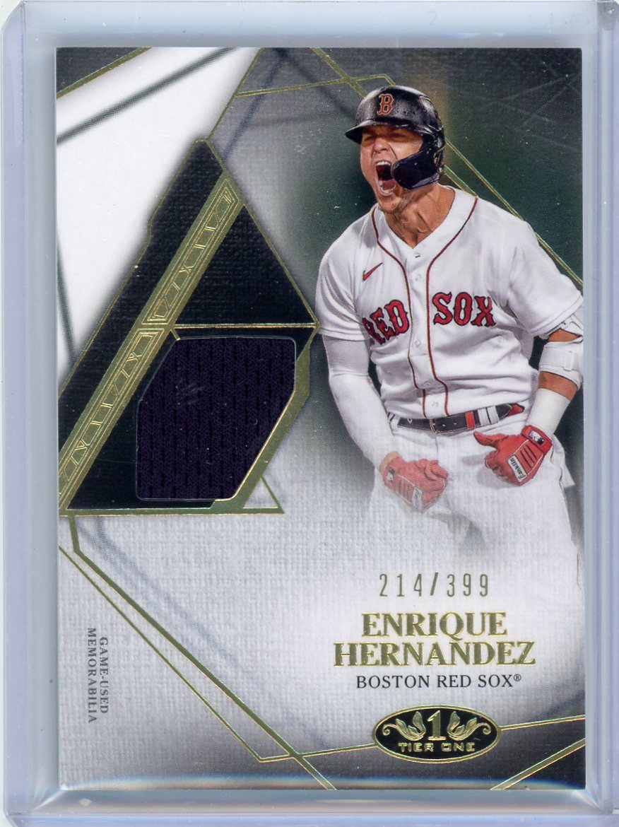 Enrique Hernandez 2022 Topps Tier 1 jersey relic #'d 214/399 – Piece Of The  Game