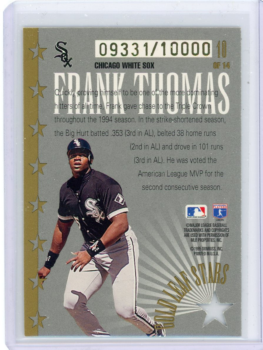Frank Thomas 1995 Donruss Gold Leaf Stars #'d 9331/10000