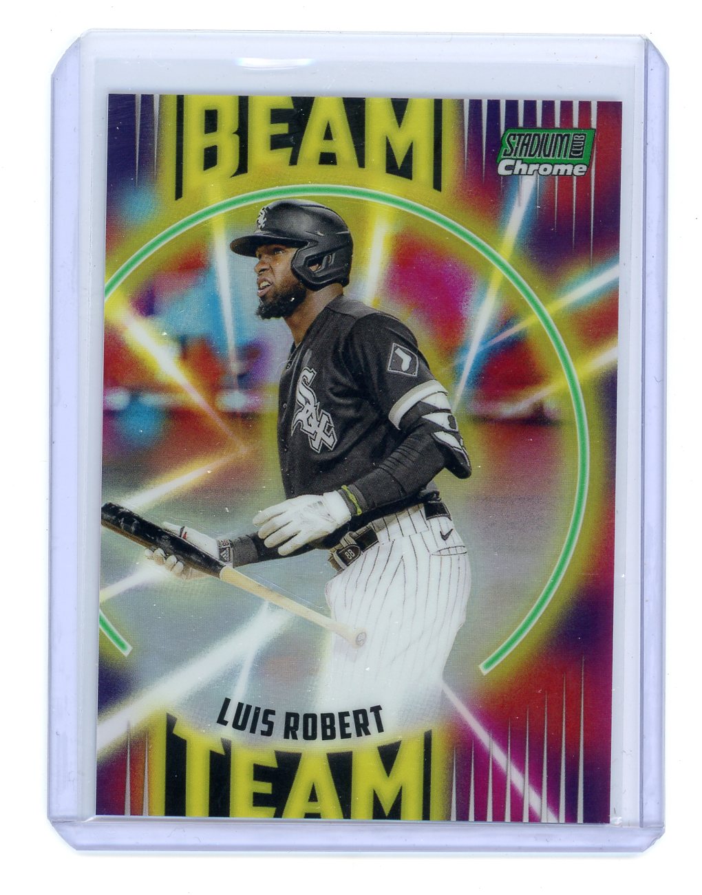 Luis Robert 2022 Stadium Club Chrome Beam Team Green Refractor #'d 04/99