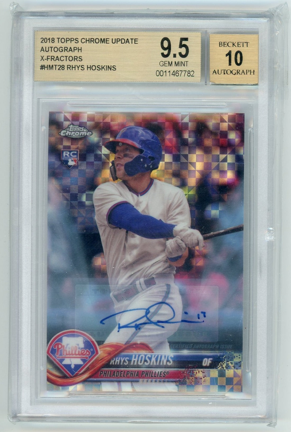 Topps Rhys Hoskins Certified Autographed Rookie Card 