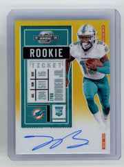 Lynn Bowden Jr. 2020 Panini Optic Contenders rookie ticket autograph gold #'d 07/10