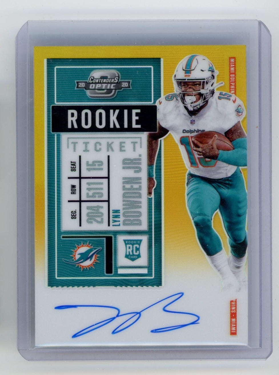 Lynn Bowden Jr. 2020 Panini Optic Contenders rookie ticket autograph gold #'d 07/10