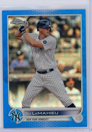 DJ LeMahieu 2022 Topps Chrome Logofractor blue refractor #'d 053/150