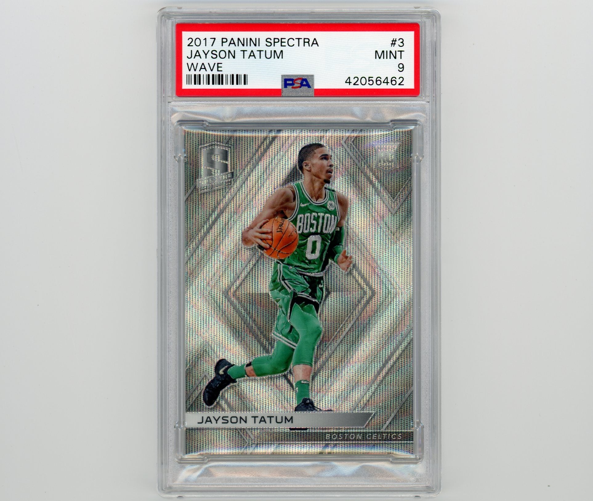 Jayson Tatum 2017 Panini Spectra Wave Rookie /9 PSA 9