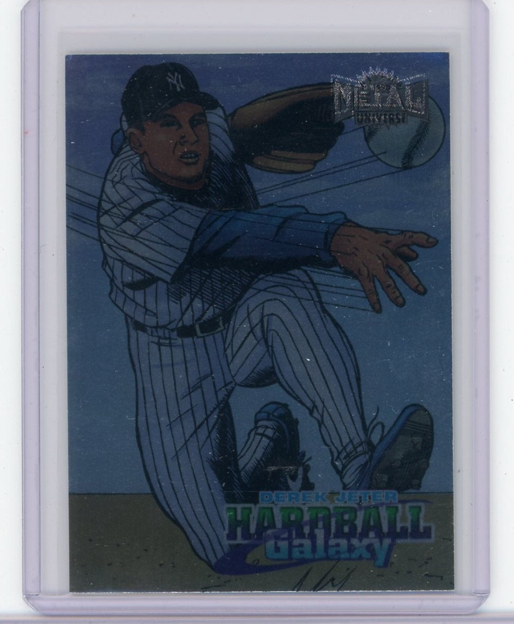 Derek Jeter 1998 Fleer SkyBx Metal Universe Hardball Galaxy #208