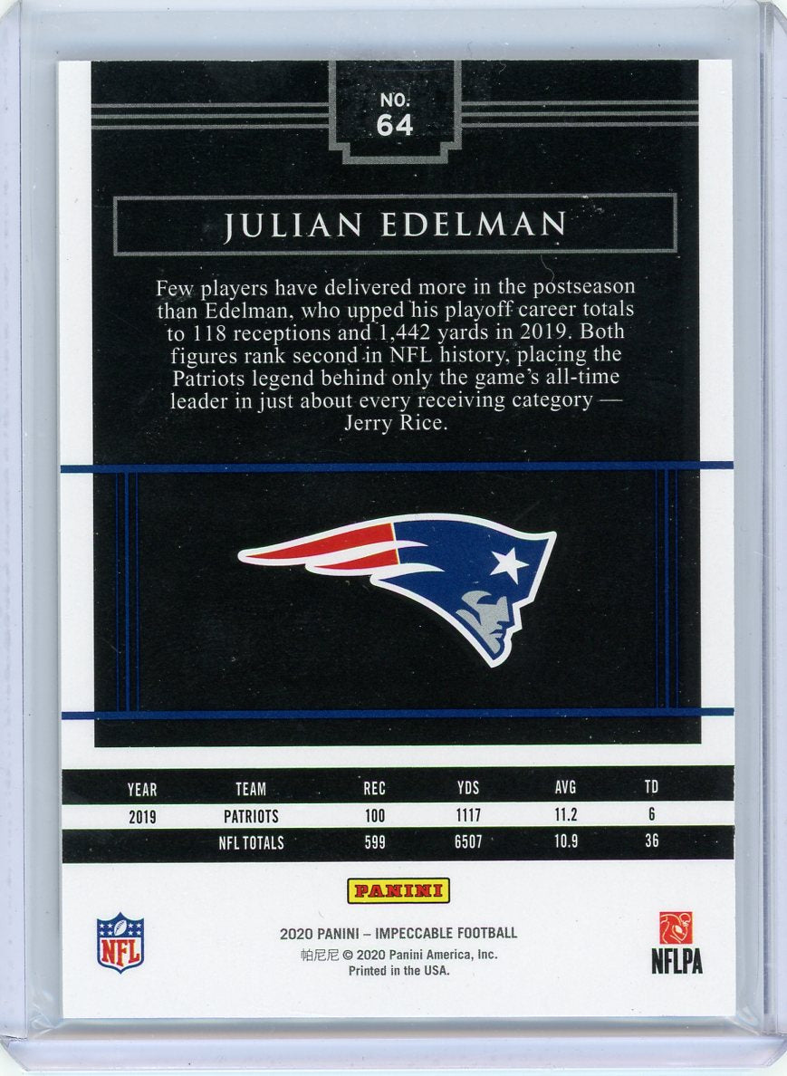 Julian Edelman 2020 Panini Impeccable 56/75