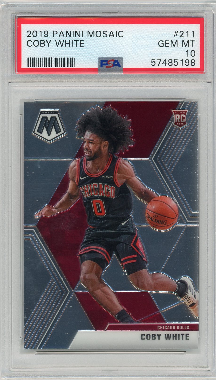 Coby White 2019 Panini Mosaic rc #211 PSA 10
