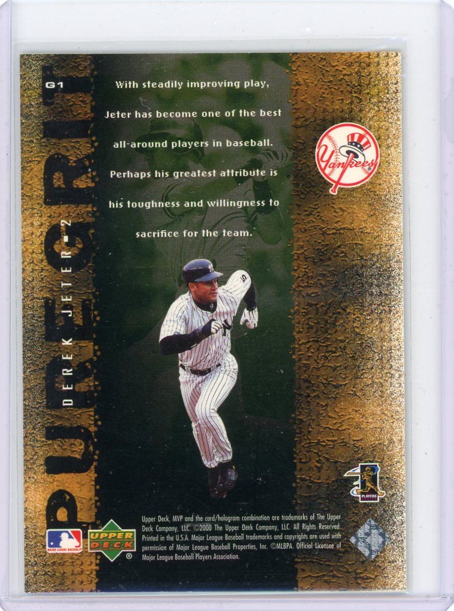 Derek Jeter 2000 Upper Deck Pure Grit foil #G1