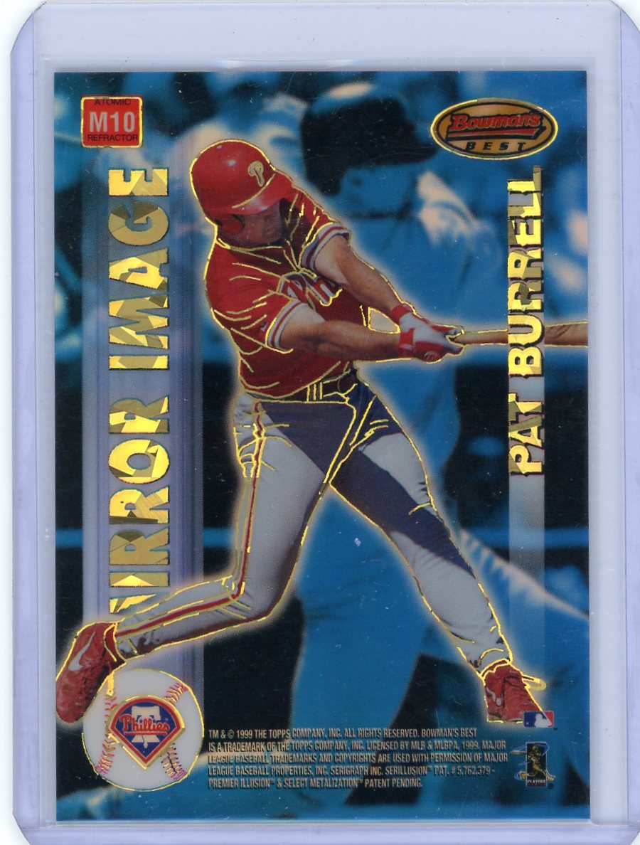 Mark McGwire / Pat Burrell 1999 Bowman's Best Mirror Image Atomic Refractor