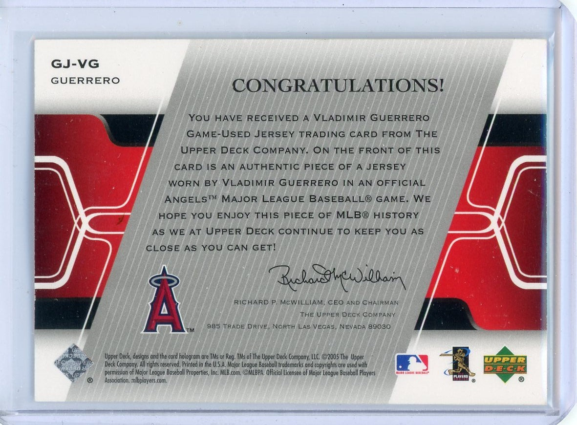 Vladimir Guerrero 2005 Upper Deck UD Game Jersey