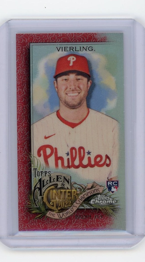 Matt Vierling 2022 Topps Chrome Allen & Ginter mini red refractor rookie card #'d 5/5