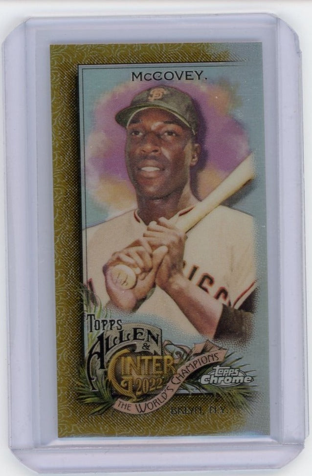 Willie McCovey 2022 Topps Chrome Allen & Ginter gold refractor mini #'d 20/50