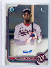 Cristhian Vaquero 2022 Bowman Chrome #CPA-CV 1st Bowman Prospect Auto
