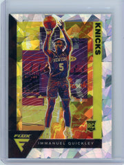 Immanuel Quickley 2020-21 Panini Flux Fanatics Cracked Ice Prizm rookie card