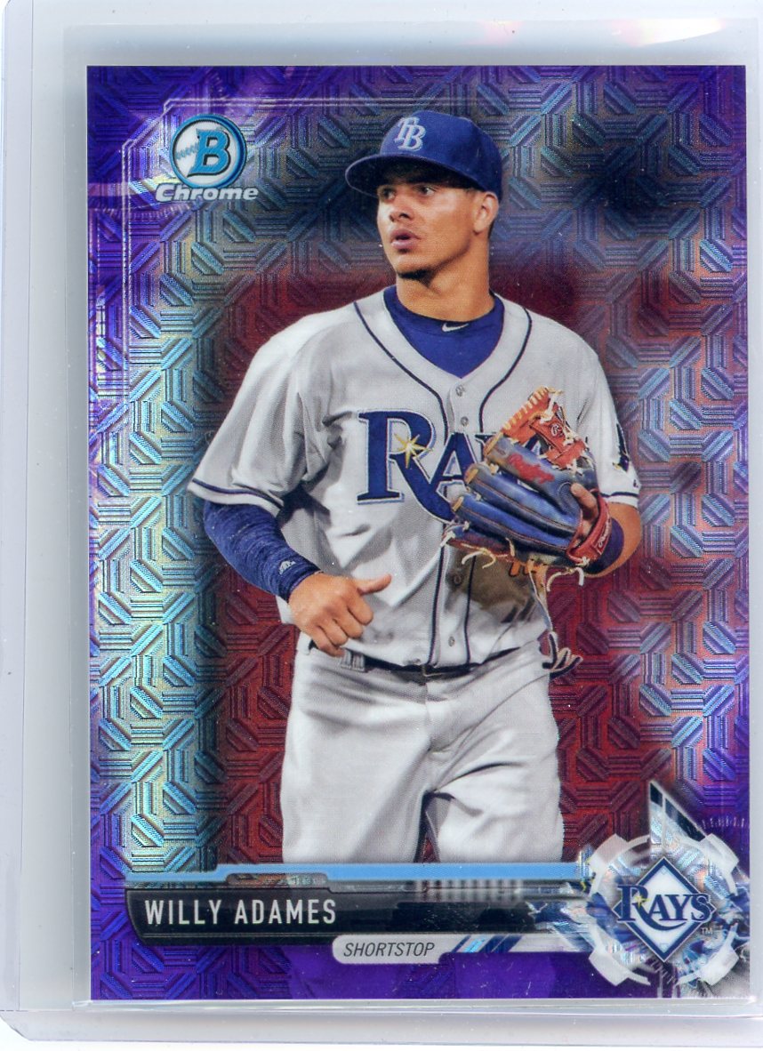 Willy Adames 2017 Bowman Chrome Mojo Purple Refractor #'d 100/250