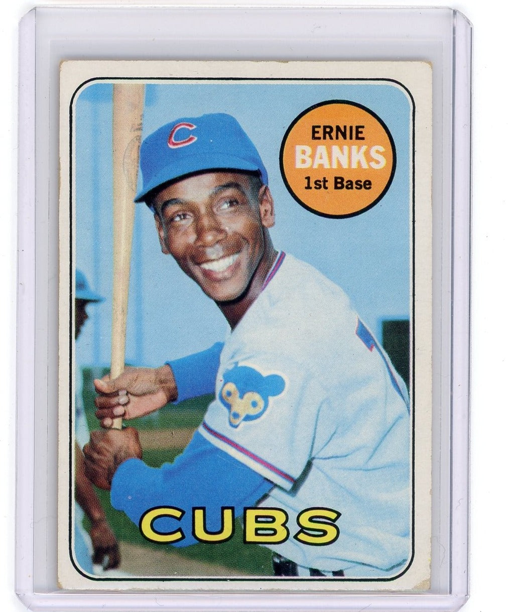 Ernie Banks Chicago Cubs 1969 Home Baseball Throwback Jersey 