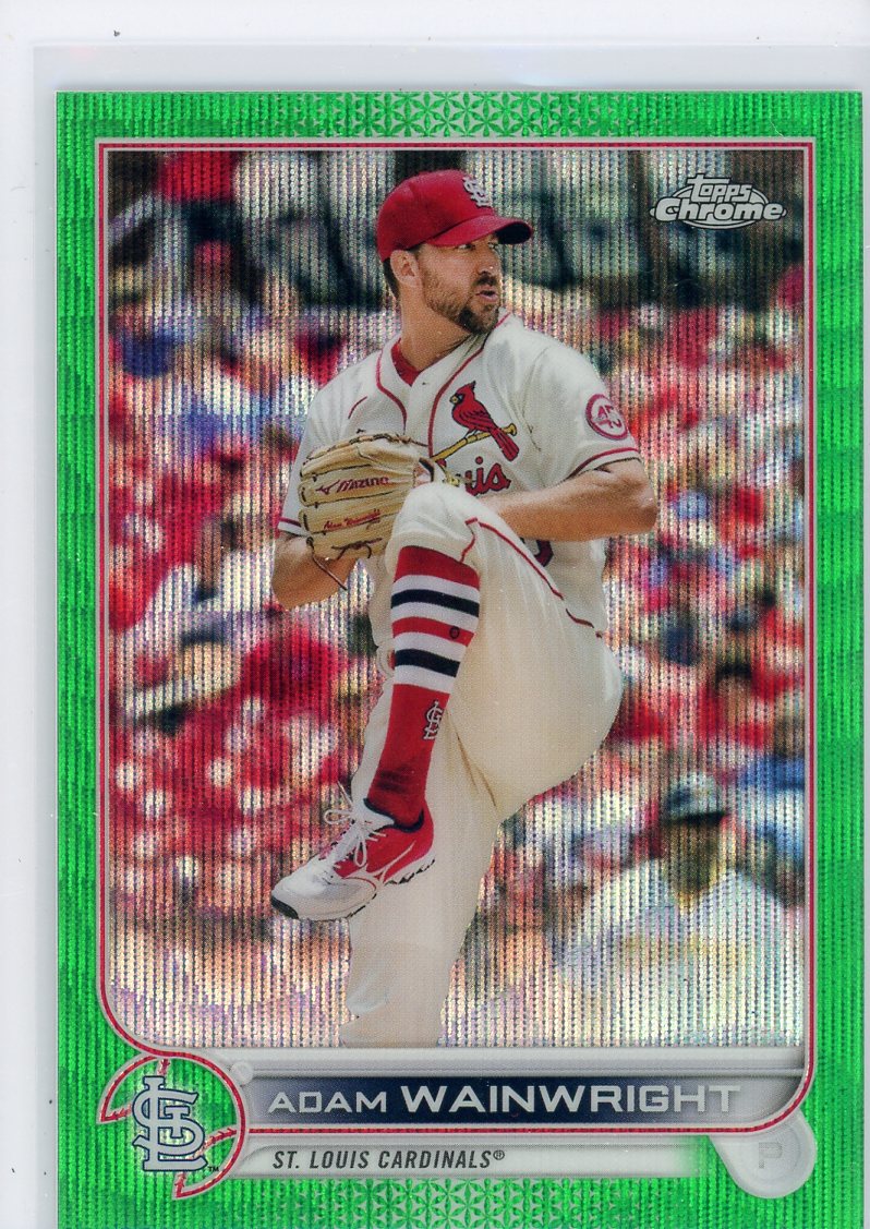 Adam Wainwright 2022 Topps Chrome green wave refractor #'d 15/99 – Piece Of  The Game