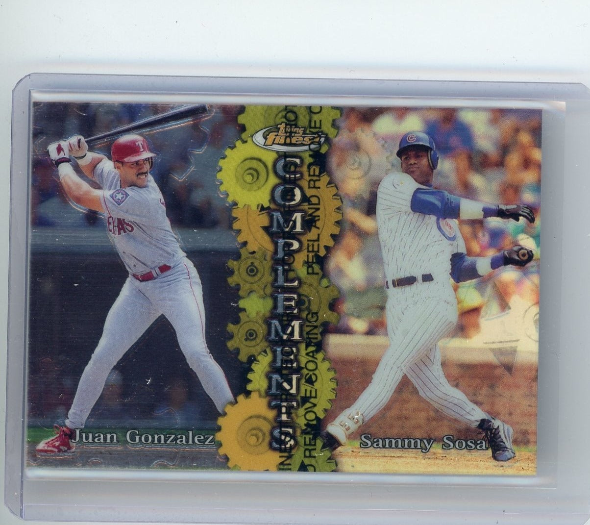 Juan Gonzalez / Sammy Sosa 1999 Topps Finest refractor #C4