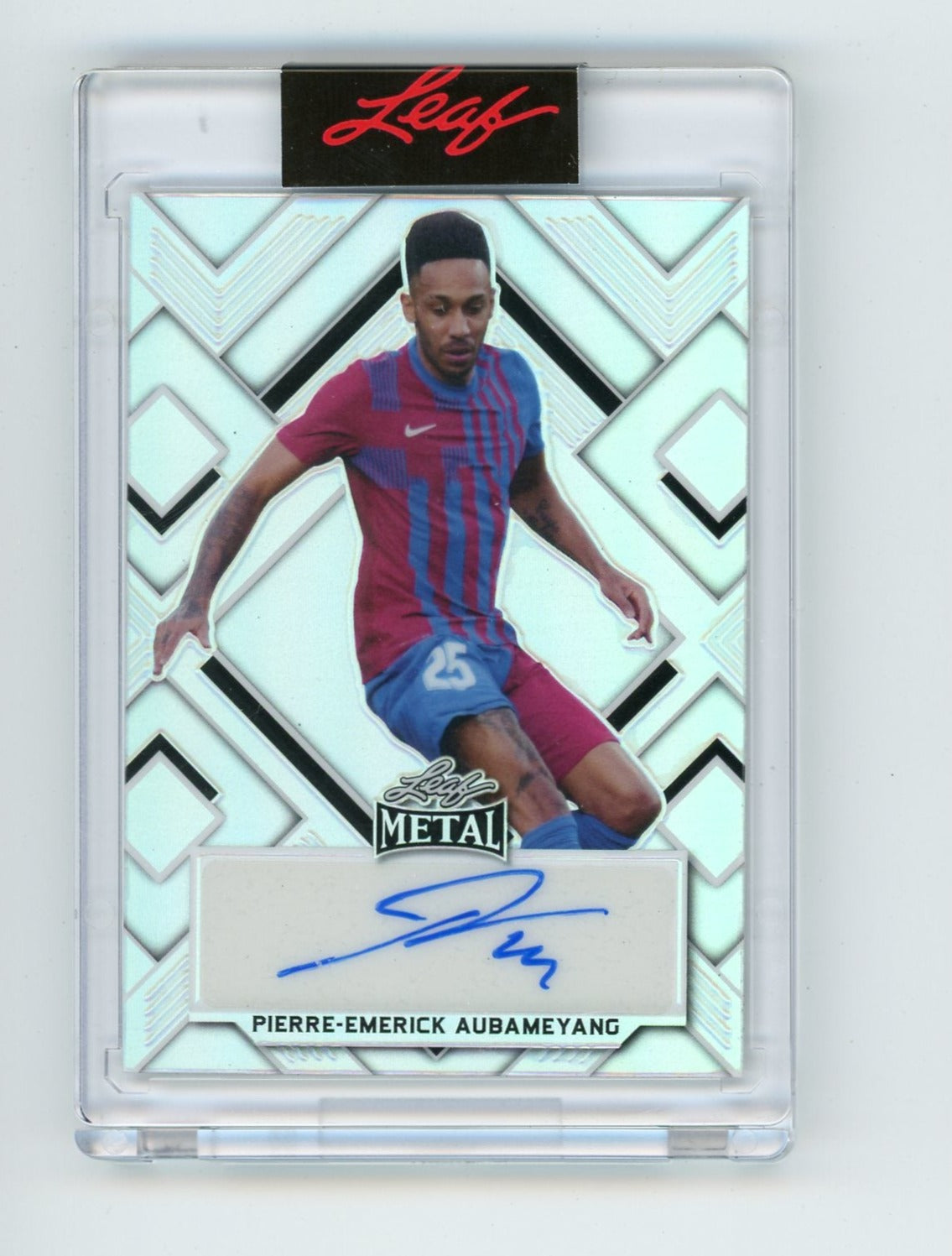 Pierre-Emerick Aubameyang 2022 Leaf Metal autograph #'d 11/13 