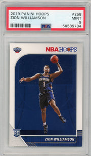 Zion Williamson 2019 Panini Hoops rc #258 PSA 9