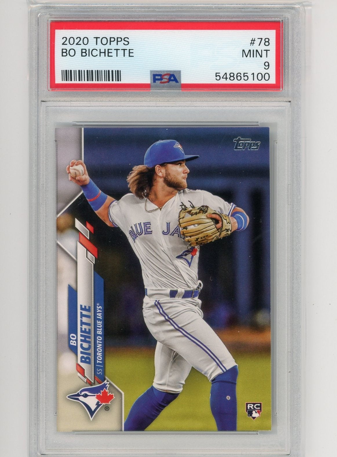 Bo Bichette 2020 Topps rookie card PSA 9 – Piece Of The Game