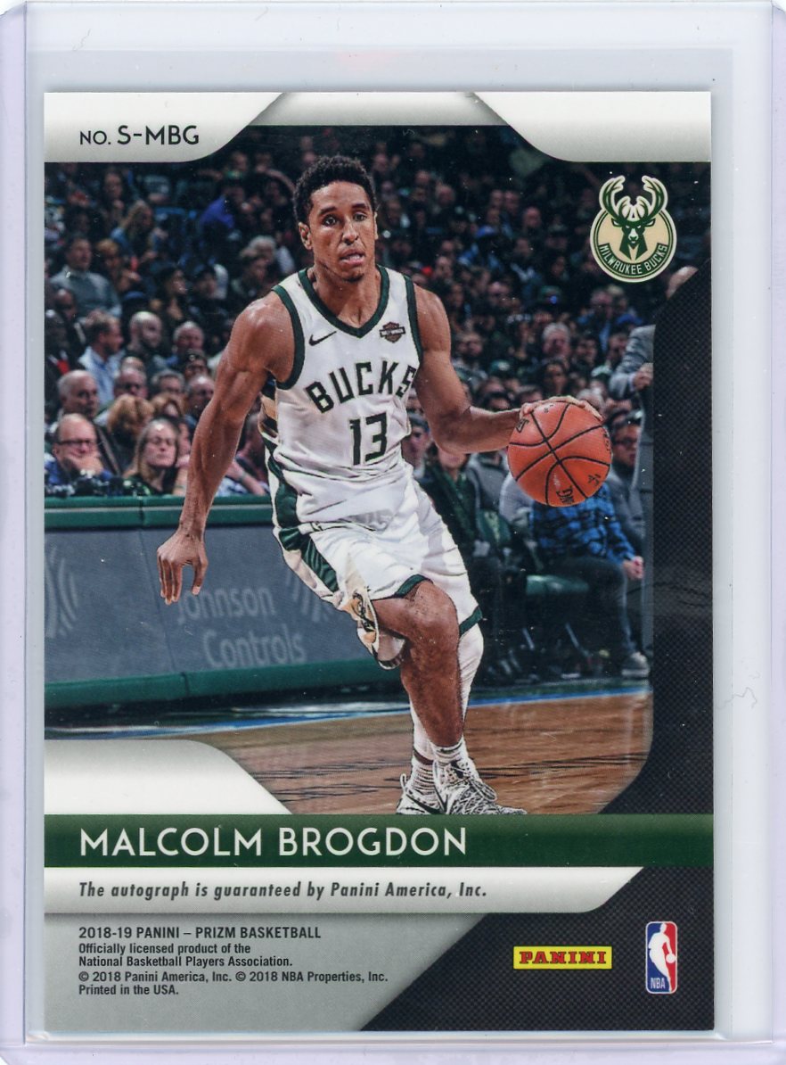 Malcolm Brogdon 2018-19 Panini Prizm autograph